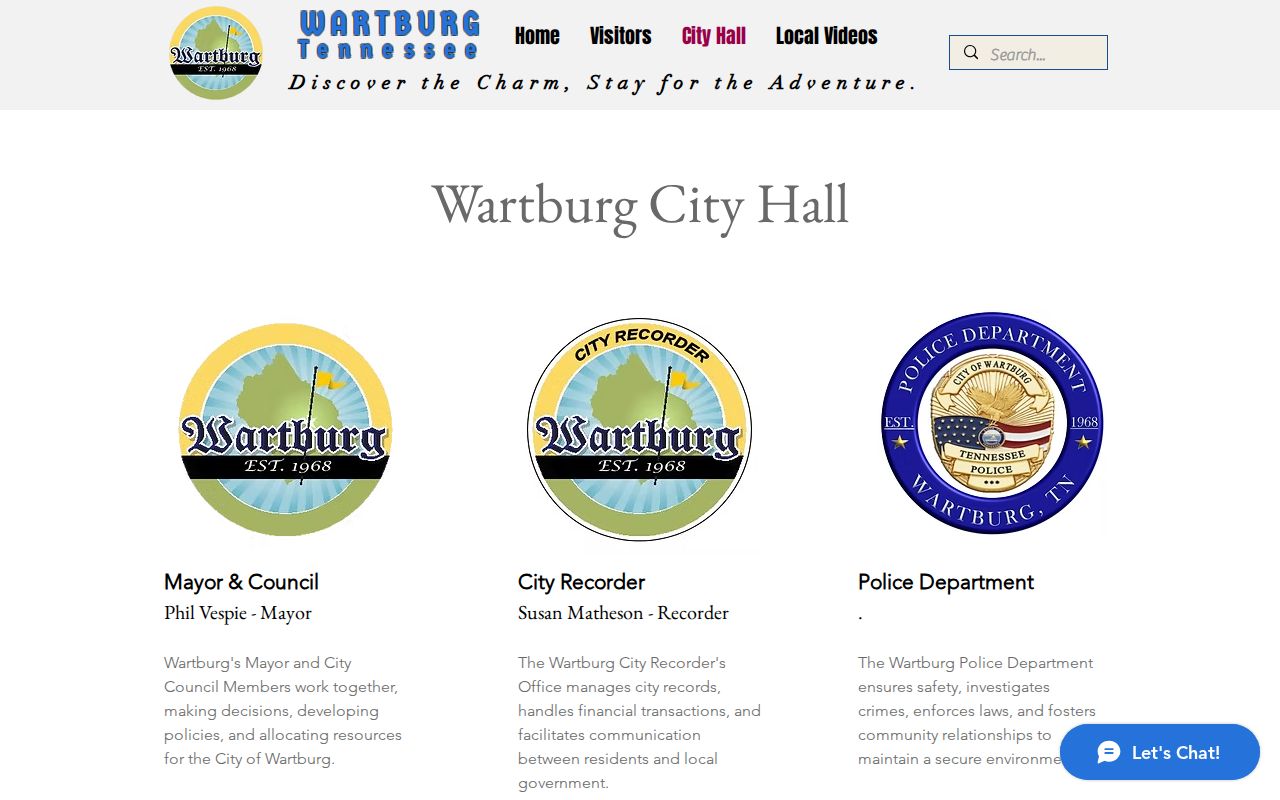 Wartburg criminal history police and city recorder department contacts
